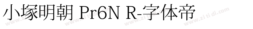 小塚明朝 Pr6N R字体转换